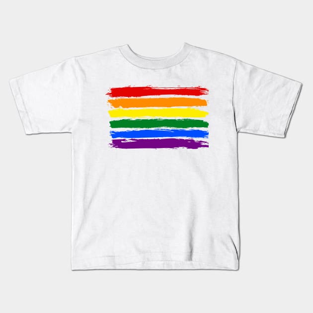 RAINBOW STRIPES Kids T-Shirt by TODAY'S TEES